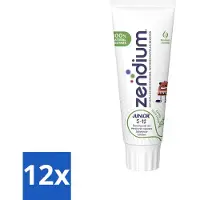 Zendium 12 x Tandpasta Junior 75 ml - Tandpasta Voor Kinderen - Melktanden Beschermen - Volwassen Tanden Beschermen - Natuurlijke Enzymen - Eiwitten Voor Mond