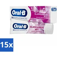 Oral-B 15 x - 3D White Advanced – Tandpasta – Luxe – Glamorous White – 75 ml - Koffiezetapparaat