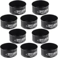 Famanu – Set van 10 zwarte mini-springvormen, ronde taartvorm van 11 cm met antiaanbaklaag, perfect voor restaurants
