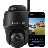 Reolink Argus PT Ultra - 4K Batterij-buitencamera - Pan/Tilt & Auto-tracking - Kleuren Nachtzicht - WiFi 6 - Geen Abo - Home Hub - Zwart