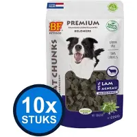 BF Petfood 10x Biofood - meat chunks lam (100% mono proteïne) 200gr - Hondenvoer Snacks - 200 g