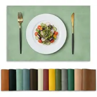 Famanu – Set van 6 placemats van kunstmateriaal, 30 x 45 cm, hittebestendig en ideaal voor feesten en dagelijks gebruik in keuken en eetkamer