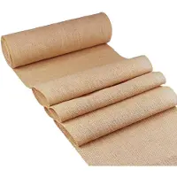 Famanu – Jute tafelloper, jute lint van 15 m x 30 cm, perfect voor tafeldecoratie bij bruiloften en tuinfeesten
