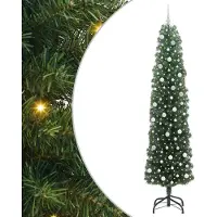 vidaXL Kunstkerstboom Groen 240 cm PVC en Staal en Kunststof