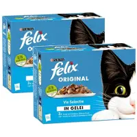 Felix Original Vis Selectie In Gelei Tonijn Zalm Koolvis - Multipack - Katten Natvoer - 2040g (2x12x85g)