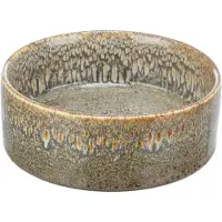Famanu – Keramische voerbak voor honden, 0,4 l met een diameter van 13 cm, bruin