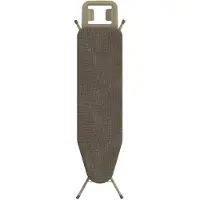 Famanu – Verstelbare strijkplank met hoogte van 74–90 cm en strijkoppervlak van 32×108 cm, Oeko-Tex gecertificeerd, kleur Pearl Beige