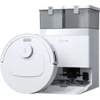 Ecovacs Deebot T30e Omni Robotstofzuiger Met Dweilfunctie - 25.000 Pa - ZeroTangle 3.0 anti-klit - Triple-V-hoofdborstel - Omni-station - Wit