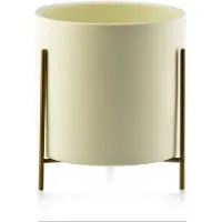 Mondex Keramische Bloempot met Standaard - Decoratieve Plantenbak