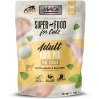 Mac'S kattenvoer natvoer - maaltijdzakje - Puur Kip - hoog vlees gehalte 98,9% _ 6x 300g