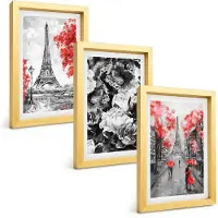 Wallfluent 3-Delige Schilderij Set - Definitie Van Een Drankje Met Slagroom En Koffiebonen - 40 x 60 cm - Wanddecoratie - Moderne Interieurdecoratie - Muurdecoratie