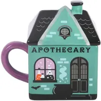 Something Different Boutique Trukado - - Mok met Deksel Apothecary (Apothekerswinkel) - (hxbxd) ca. 13,4 cm x 13,7 cm x 9cm