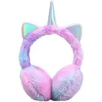 Go Go Gadget - Winter Warm - Pluche Oorwarmer - Unicorn Oortjes - Eenhoorn - Roze/ Paars