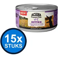 Acana 15x - Premium Pate Kitten Chicken & fish - Kattenvoer Natvoer - 85 g