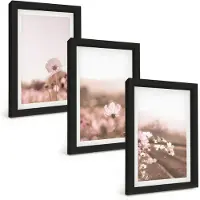 Wallfluent 3-Delige Schilderij Set - Wilde Bloemen In De Weiden In Een Romantisch Zomerlandschap - 20 x 30 cm - Muurdecoratie - Wanddecoratie - Hal - Moderne Wanddecoratie