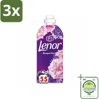 Lenor 3 x - Wasverzachter - Bloemenboeket - Fris & Zacht - 55 Wasbeurten - Grootverpakking - Wasverzachter - - Bloemenboeket - Frisse Geur - Bloemige Geur