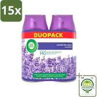 Air Wick 15 x Freshmatic - Luchtverfrisser Navulling - Pure Fresh Lavendel - Bundel - 2x250ml - Grootverpakking - Luchtverfrisser - Lavendelgeur - Freshmatic - Geurverspreider - Geurnavulling
