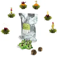 Creano theebloemen 36 theebollen groene thee grootverpakking, bloementhee in bulkverpakking, theerozen, blooming tea, flowering tea