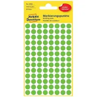 Avery Afneembare markeringspunten Ø 8 mm, groen 3592 - 4 stuks
