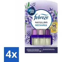 Ambi Pur 4 x - 3Volution - Navulling - Lavendel - 20 ml - Luchtverfrissers - Lavendelgeur - Geurverspreider - Geurnavulling -