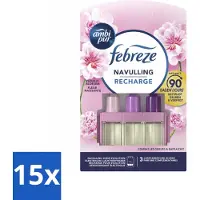 Ambi Pur 15 x - 3Volution - Navulling - Vleugje Bloesem - 20 ml - Geurverspreider - Geur - Frisheid - Bloemige Geur - Geurwisseling