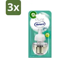 Air Wick 3 x - Luchtverfrisser Navulling - Pure Nenuco - Elektrische Geurverspreider - 19 ml - Nenuco Geur - Luchtverfrisser - Elektrische Geurverspreider - Navulling - Essentiële Oliën