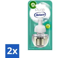 Air Wick 2 x - Luchtverfrisser Navulling - Pure Nenuco - Elektrische Geurverspreider - 19 ml - Nenuco Geur - Geurverspreider - Navulling - Elektrische Geurverspreider - Essentiële Oliën