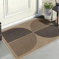 Famanu – Jute-look deurmat, antislip en wasbaar, 60x90 cm, voor binnen en buiten