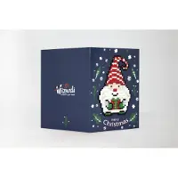 Wizardi Diamond Painting Kerstman kerstkaart