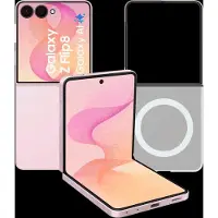 Samsung Galaxy Z Flip 8 512GB Roze 5G + Back Cover met Magneet Transparant