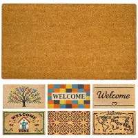 Famanu – Kokos deurmat voor binnen en buiten, vuilopvangmat, 40 x 70 x 1,5 cm, basic ontwerp