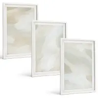 Wallfluent 3-Delige Schilderij Set - Heldere Abstracte Schilderijen Op Canvas, Delicate Boho-Stijl - 40 x 60 - Decoratieve Muurdecoratie - Slaapkamer - Moderne Wanddecoratie