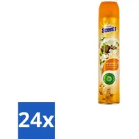 At Home 24 x – Luchtverfrisser Spray – Sandalwood – Warm & Houtachtig - 400 ml - Luchtverfrisser - Geur - Sandelhout - Jasmijn - Geurneutralisatie