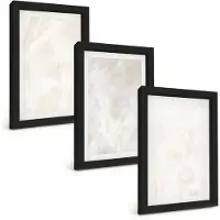 Wallfluent 3-Delige Schilderij Set - Elegante Marmersteen Achtergrondtextuur - 20 x 30 cm - Wanddecoratie - Schilderijen Set - Kantoor - Muurdecoratie