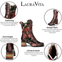 LAURA VITA Veterlaarsjes groen / rood / wijnrood / zwart