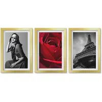 Wallfluent 3-Delige Schilderij Set - Sterrenbeeld Waterman (Galaxy Space Zodiac Sign Aquarius) - 40 x 60 cm - Muurdecoratie - Schilderijen Set - Woonkamer - Stijlvolle Muurdecoratie