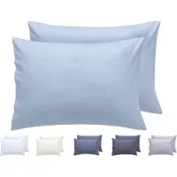 Famanu – Set van 2 kussenslopen, extra zacht microvezel, hypoallergeen, 100% polyester, grijs