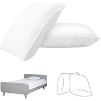 Famanu – Wegwerp kussenslopen 60 x 80 cm, set van 10, niet-geweven kussenslopen, wit