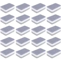 Tlily Robuuste schrobspons, dubbelzijdige afwasspons voor de keuken, multifunctionele dieptereiniging, 20 stuks grijs