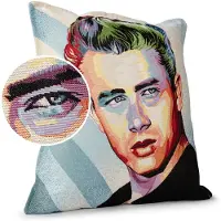 ANRO Sierkussen James Dean 45x45cm – Jacquard Gobelin Inclusief Vulling Bank Woonkamer Decoratief