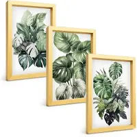 Wallfluent 3-Delige Schilderij Set - Illustraties Van Japanse Kraanvogels Japandi Landschap - 40 x 60 cm - Muurdecoratie - Wanddecoratie - Hal - Moderne Wanddecoratie