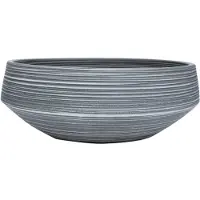 vidaXL Bovenop te plaatsen wastafel, grijs, rond, Ø 41x14 cm, keramiek