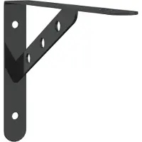vidaXL Plankdragers 4 st 23,5x2,5x15,5 cm roestvrijstaal zwart