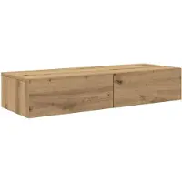vidaXL Wandschap met lades 100x36x19 cm bewerkt hout artisanaal eiken