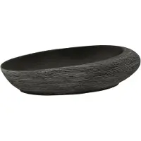 vidaXL Opzetwasbak ovaal 59x40x14 cm keramiek grijs en zwart