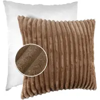 ANRO Sierkussen Beige 30x50 cm - Ribfluweel - Inclusief vulling