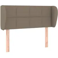 vidaXL Hoofdbord met randen 103x23x78/88 cm stof taupe
