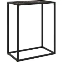 vidaXL Wandtafel 60x35x75 cm gehard glas zwart
