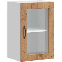 vidaXL Keukenbovenkast met glazen deur Porto oud houtkleurig