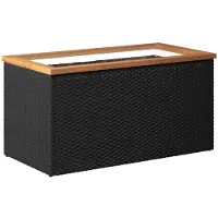 vidaXL Plantenbak 80x40x40 cm poly rattan zwart